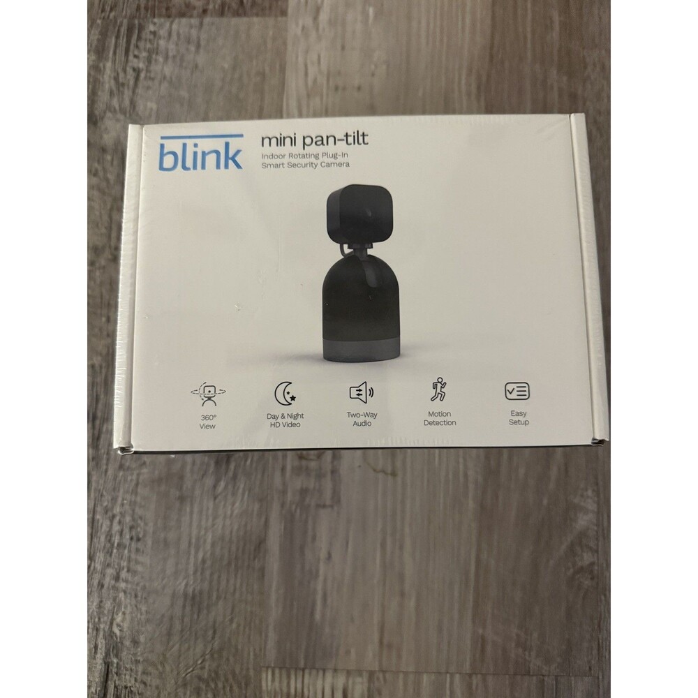 Blink Mini Pan-Tilt Rotating Indoor Plug-in Smart Security Camera, New/Sealed